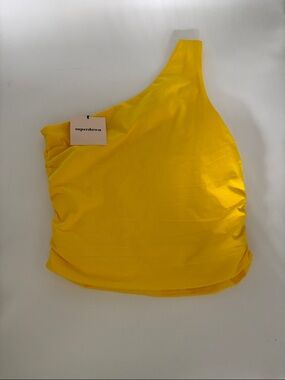 superdown Bright Yellow One-Shoulder Crop
